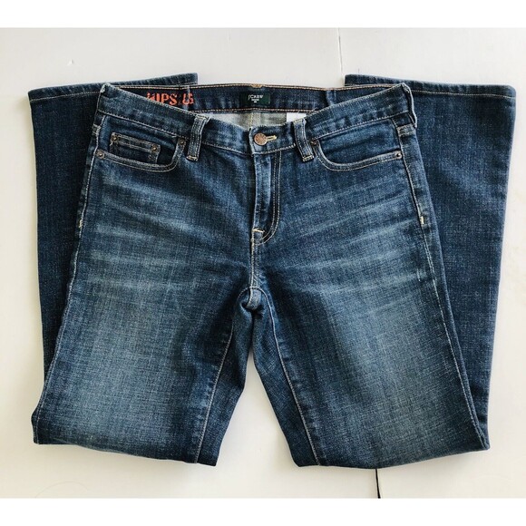 J. CREW WOMEN'S JEANS STRECH 29R BOOTCUT DEMIN BLUE MEDIUM WASH LOW RISE - Picture 10 of 11